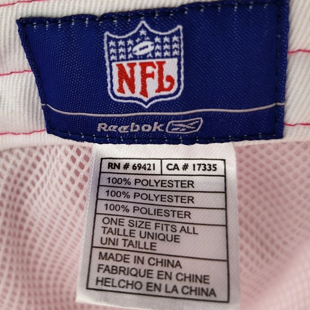 Reebok Philadelphia Eagles NFL Womens Pink Satin Rhinestone Adjustable Hat Cap